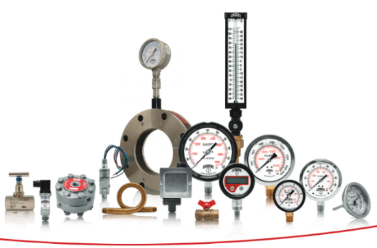 pressure gauges, thermometers, diaphragm seals